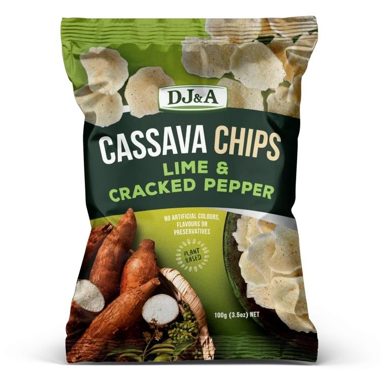 DJ&A Cassava Chips Lime & Cracked Pepper