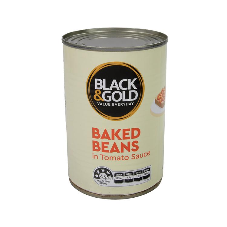 Black & Gold Baked Beans in Tomato Sauce