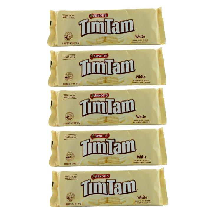 Tim Tam White Biscuits Weiße Schokolade Pack of 5