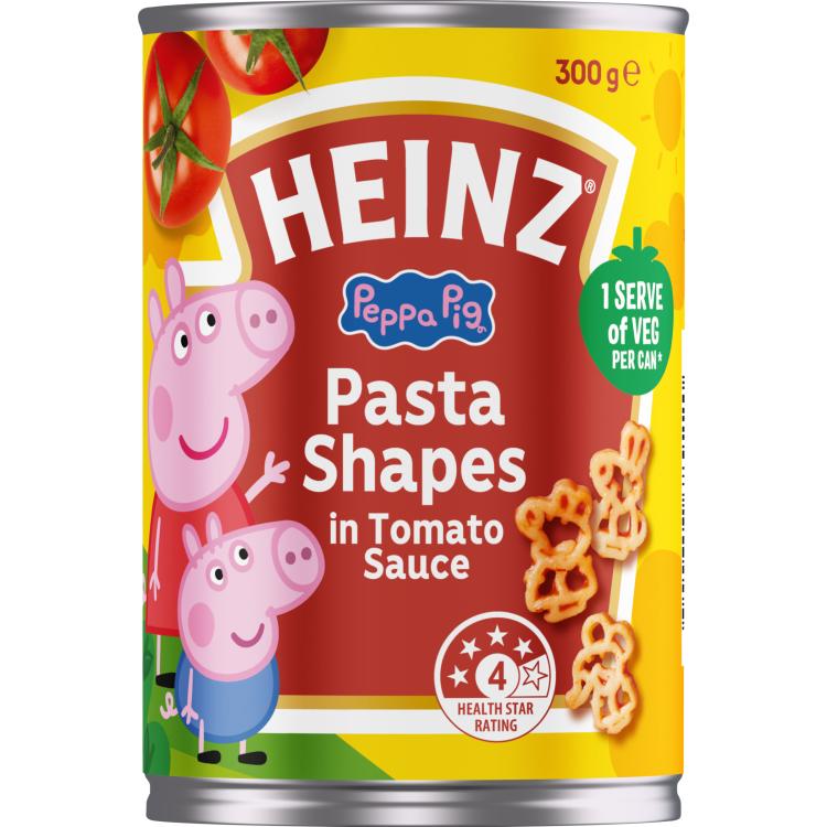 Heinz Pasta Shapes in Tomato Sauce Peppa Pig