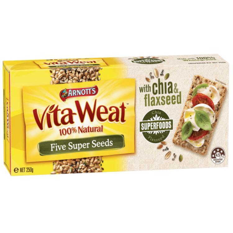 Arnott's Vita-Weat Five Super Seeds Superfoods Crispbread