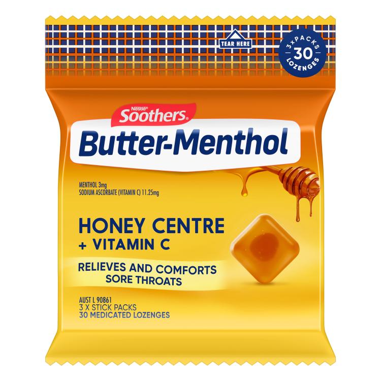 Nestle Soothers Butter-Menthol Honey Halspastillen