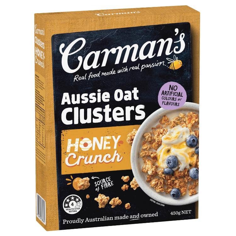 Carman's Aussie Oat Clusters Honey Crunch [MHD: 22.11.2025]