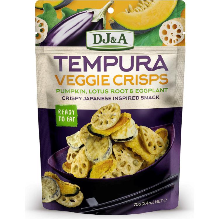 DJ&A Tempura Veggie Crisps Pumpkin, Lotus Root & Eggplant