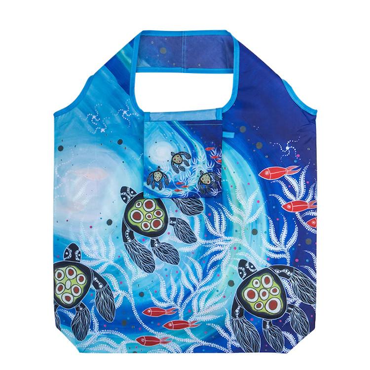 Koh Living Aboriginal Recycled Plastic Bottle Bag 'Turtle' 45 cm