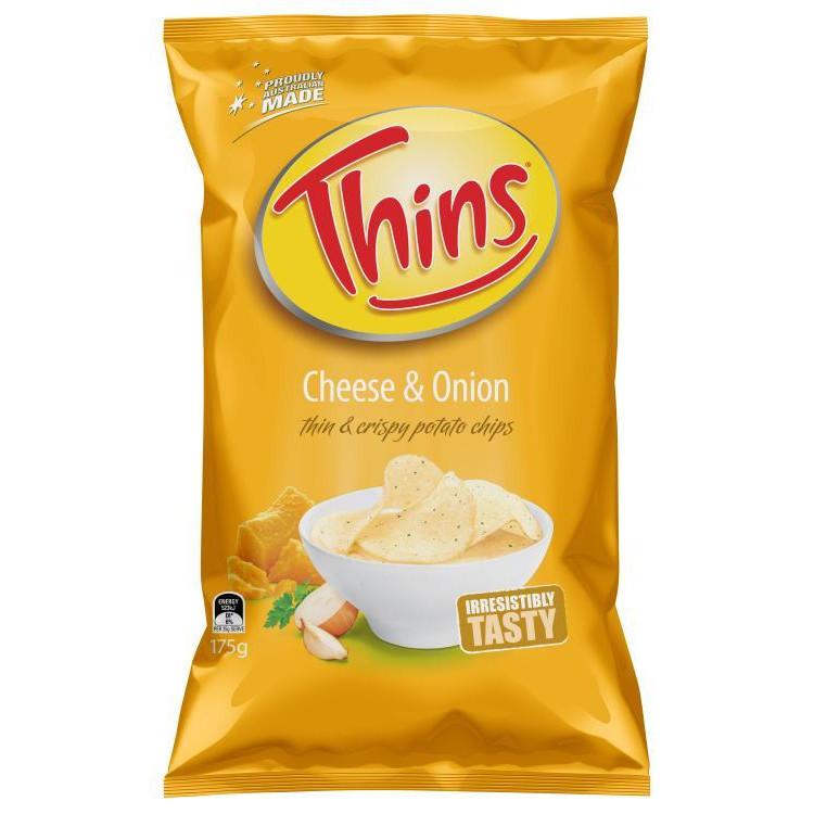 Thins Cheese & Onion Chips [MHD: 11.11.2023]