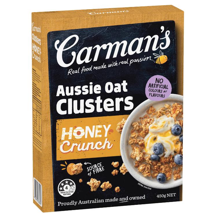 Carman's Aussie Oat Clusters Honey Crunch