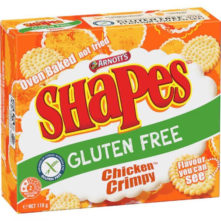 Arnott's Shapes Chicken Crimpy Cracker Gluten Free [MHD: 12.03.2026]