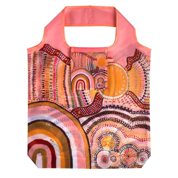 Koh Living Aboriginal Recycled Plastic Bottle Bag 'Journeys In The Sun' 45 cm