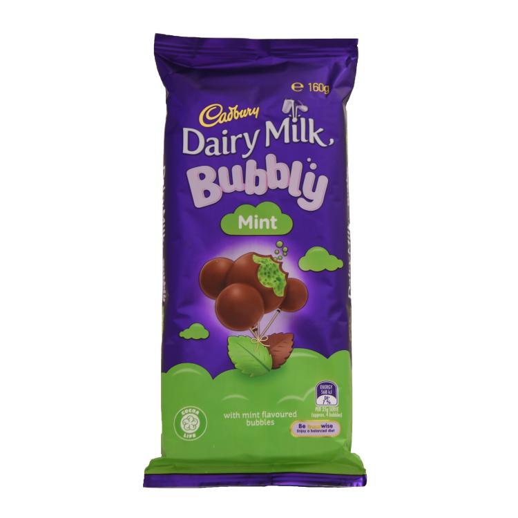 Cadbury Dairy Milk Bubbly Mint Schokolade [MHD: 25.04.2024]