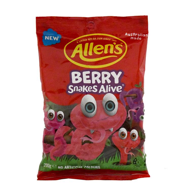 Allen's Berry Snakes Alive Fruchtgummi