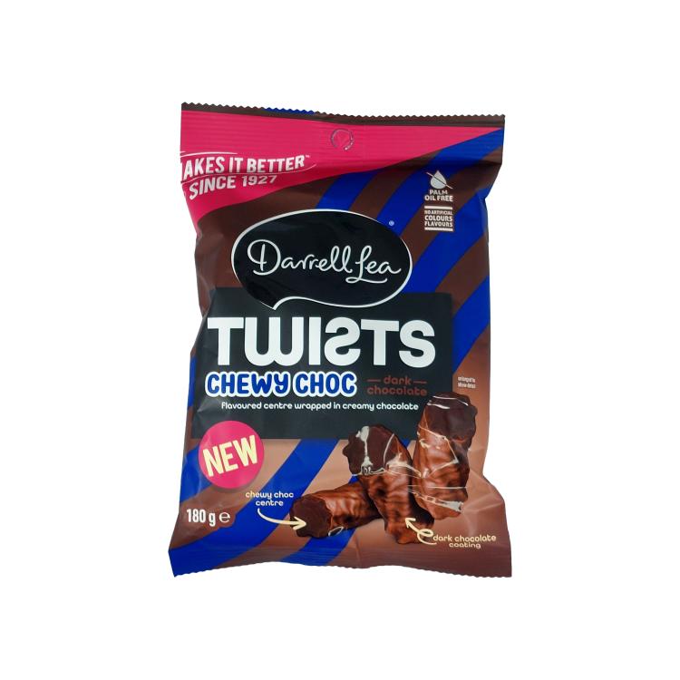 Darrell Lea Dark Chocolate Chewy Choc Twists