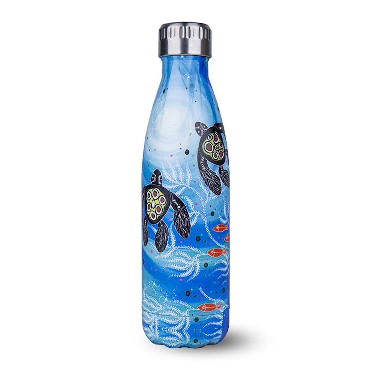 Koh Living Aboriginal Stainless Steel Water Bottle 'Turtle'