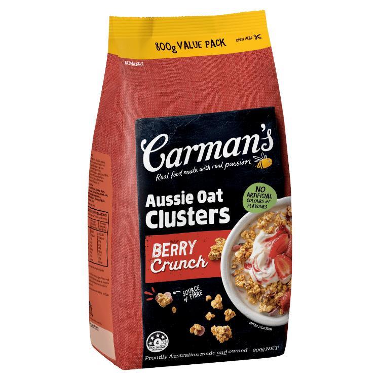 Carman's Aussie Oat Clusters Berry Crunch Value Pack [MHD: 16.11.2025]