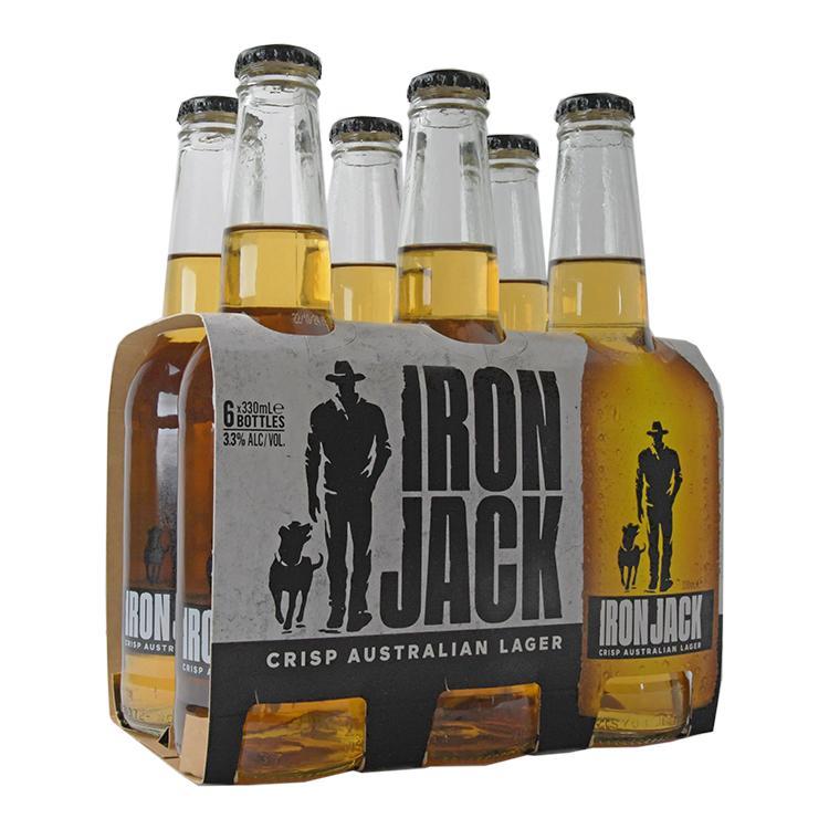 Iron Jack Crisp Australian Lager Bottle 3.3 % vol. Sixpack [MHD: 12.06.2025]