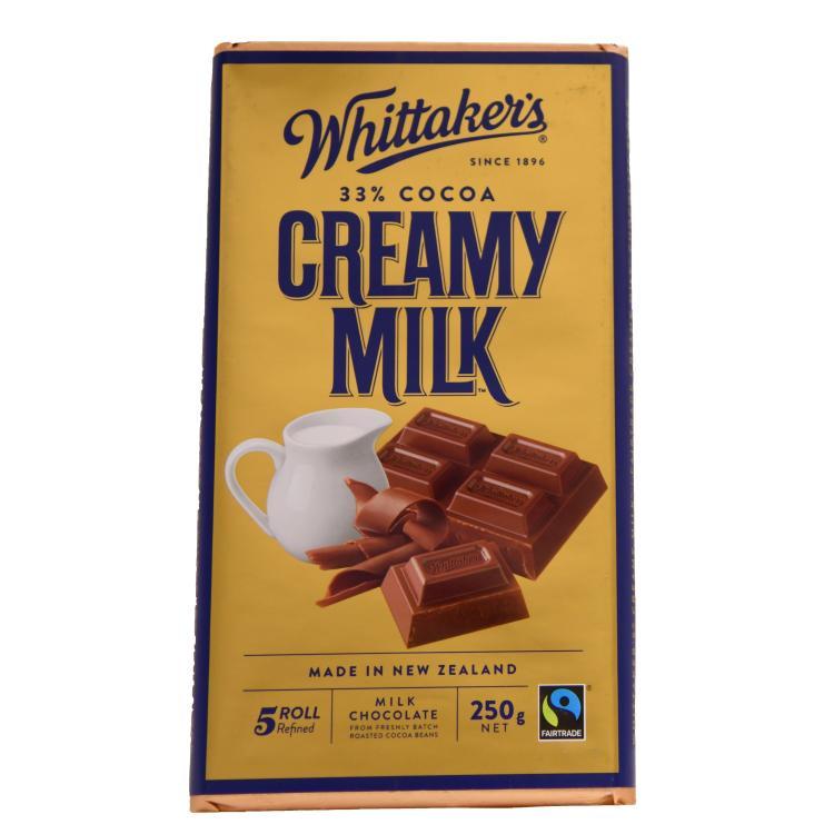 Whittaker's Creamy Milk Fairtrade Chocolate [MHD: 15.07.2025]