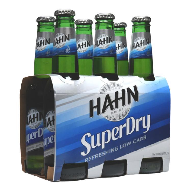 Hahn Super Dry Beer Bottle 4.6% vol. Sixpack [MHD: 02.06.2026]