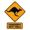 Magnet Australien 'Road Sign Australia / Känguru' 8,5 cm