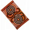 Tea Towel Australien 'Aboriginal Dot Art Creation of Gaayli' Geschirrtuch orange