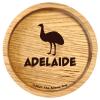 holzpost Untersetzer aus Eiche 'Adelaide & Emu'