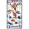 Tea Towel Australien 'Wildlife & Map Australia' Geschirrtuch