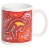 Tasse Australien 'Aboriginal Dot Art Patterns of Australia' Keramik rot